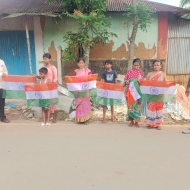 Har Ghar Tiranga Campaign organised by Tripura University in the adopted villages